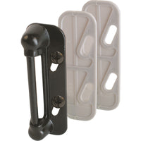 Prime-Line Black Aluminum Door Strike 1 pc