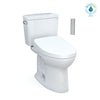 TOTO® Drake® WASHLET®+ Two-Piece Elongated 1.28 GPF Universal Height TORNADO FLUSH® Toilet with Auto Flush, 10 Inch Rough-In, Cotton White - MW7763046CEFGA.10#01