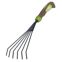 Ames Ergo Gel Grip 11.5 in. 6 Tine Steel Rake Poly Handle