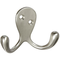 SPB1430 Double Clothes Hook - Satin Nickel