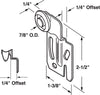 Prime-Line 7/8 in. D X 1/4 in. L Nylon/Steel Roller Assembly 2 pk