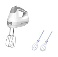 Black+Decker White 6 speed Hand Mixer