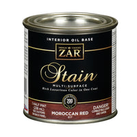 ZAR Semi-Transparent Moroccan Red Oil-Based Wood Stain 8 oz. (Pack of 6)