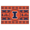 University of Illinois Holiday Sweater Rug - 19in. x 30in.