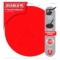 Diablo Hook and Lock 9 in. L X 9 in. W Aluminum Oxide 150 Grit Fine Drywall ROS Disk