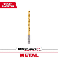 Milwaukee Shockwave 7/32 in. X 4.09 in. L Titanium Red Helix Drill Bit 1 pc