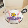 Western Illinois University Baseball Rug - 27in. Diameter