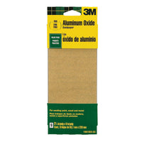 3M Aluminum Oxide Sandpaper 9 in. L 150 Grit Fine 6 pk