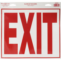 Hillman English White Exit Decal 11 in. H X 12 in. W (Pack of 10)