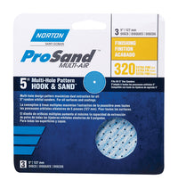 Norton ProSand Multi-Air Cyclonic 5 in. Ceramic Alumina Hook and Loop Sanding Disc 320 Grit Extra Fi