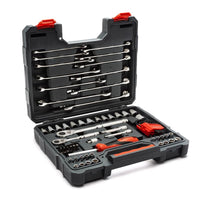 Crescent 3/8 in. drive Metric and SAE 6 and 12 Point Mechanic's Tool Set 70 pc