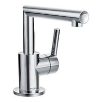 Chrome one-handle bathroom faucet