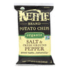 Kettle Brand Potato Chips - Organic - Salt and Fresh Ground Pepper - 5 oz - case of 15