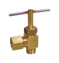 JMF Company 1/4 in. 3/8 in. Brass Angle Compression Valve