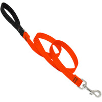 Lupine Pet Basic Solids Blaze Orange Nylon Dog Leash