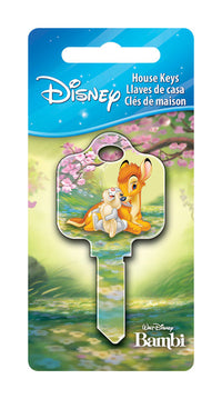 Howard Keys Disney Bambi and Thumper House Key Blank Single sided For Schlage Locks (Pack of 5)