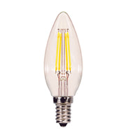 Satco B11 E12 (Candelabra) LED Bulb Natural Light 40 Watt Equivalence 2 pk