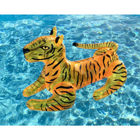 International Leisure Black/Yellow Plastic Inflatable Tiger Pool Float