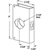 Prime-Line 9 in. H X 3.875 in. L Stainless Steel Lock and Door Reinforcer