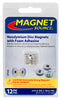 Master Magnetics 0.375 in. 1.68 lb. Pull Silver Neodymium Disc Magnets with Adhesive