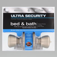 Ultra Security Satin Nickel Bed and Bath Knob Right or Left Handed