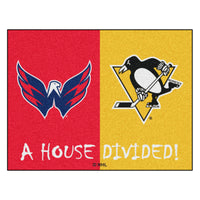 NHL House Divided - Capitals / Penguins House Divided Rug