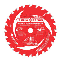 Diablo Demo Demon 6-1/2 in. D X 5/8 in. S Framing/Demolition TiCo Hi-Density Carbide Saw Blade 24 te (Pack of 10).