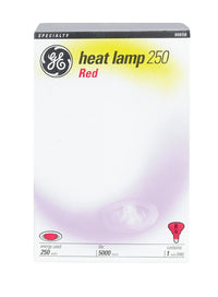 GE 250 watts R40 Incandescent Bulb 2200 lumens Red Heat Lamp 1 pk