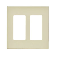 Leviton Decora Plus Light Almond 2 gang Polycarbonate Decorator Screwless Wall Plate 1 pk