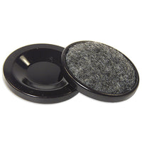 Round Furniture Cup, Carpet Base With Hard Shell, 13/16-In. ID, 4-Pk.