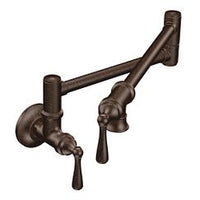 Oil rubbed bronze two-handle kitchen faucet