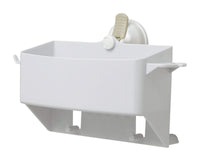 Safe-er-Grip Bright White Plastic Caddy/Razor/Toothbrush Holder