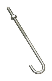 National Hardware Zinc-Plated Silver Steel 6 in. L J-Bolt 100 lb 1 pk