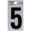 Hillman 2 in. Reflective Black Mylar Self-Adhesive Number 5 1 pc (Pack of 6)