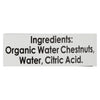 Native Forest Organic Sliced Water Chestnuts - Case of 6 - 8 OZ