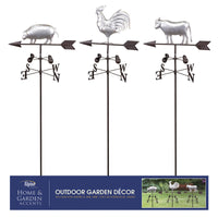 Alpine Bronze Iron 48 in. H Farm Animal Weathervane Outdoor Garden Stake (Pack of 6)