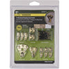 Hillman Elite Brass-Plated Classic Picture Hanging Set 10 lb. 32 pk (Pack of 5)