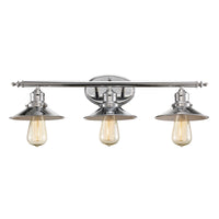 Bel Air Lighting Griswald Polished Chrome Silver 3 lights Incandescent Vanity Light Wall Mount