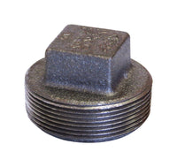 Anvil 1/2 in. MPT Black Malleable Iron Square Head Plug