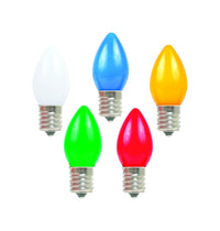 Holiday Bright Lights Incandescent C7 Multicolored 25 ct Replacement Christmas Light Bulbs 0.08 ft.