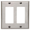 Leviton Brushed Silver 2 gang Stainless Steel Decorator Wall Plate 1 pk