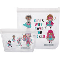 Full Circle Clear Reusable Lunch Bags 1 pk