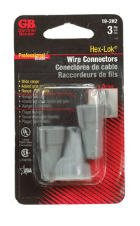 Gardner Bender Hex-Lok 14-6 Ga. Copper Wire Wire Connector Gray 3 pk