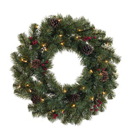 Celebrations 24 in. D Incandescent Prelit Warm White Northern Pine Christmas Wreath