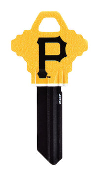 Hillman Pittsburgh Pirates Painted Key House/Office Universal Key Blank Single (Pack of 6).