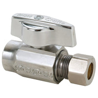 BrassCraft 1/2 in. FPT outlets X 3/8 in. MPT Brass Shut-Off Valve