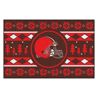 NFL - Cleveland Browns Holiday Sweater Rug - 19in. x 30in.