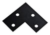 National Hardware 6 in. H X 3 in. W X 0.125 in. D Black Carbon Steel Flat Corner Plate (Pack of 5).