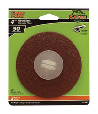 Gator 4 in. Aluminum Oxide Center Mount Fiber Disc 50 Grit Coarse 3 pk (Pack of 5)