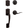 Kwikset Prescott Venetian Bronze Entry Handleset 1-3/4 in.